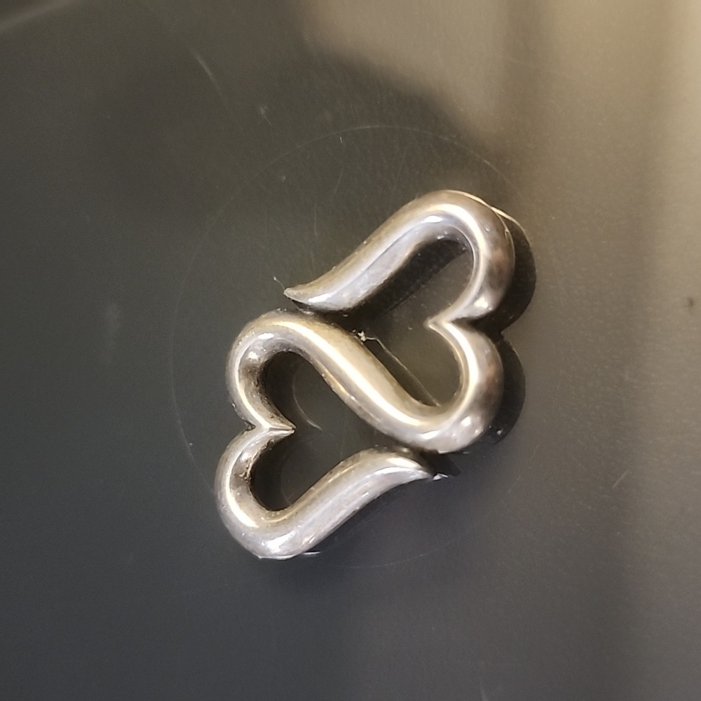 Vintage James Avery Double Heart Pendant